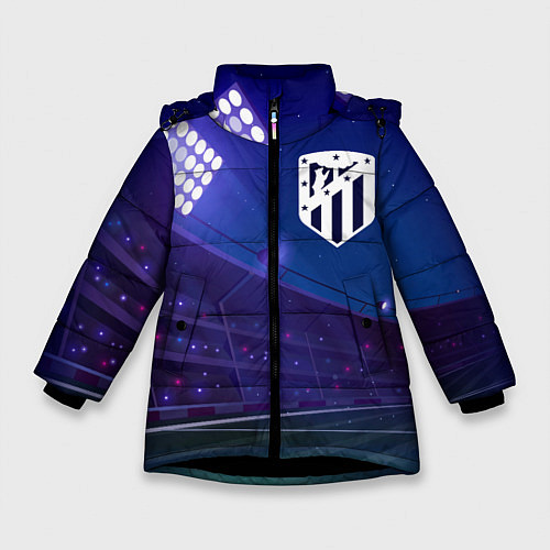 Зимняя куртка для девочки Atletico Madrid ночное поле / 3D-Черный – фото 1