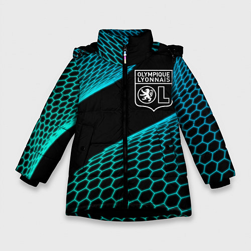 Зимняя куртка для девочки Lyon football net / 3D-Черный – фото 1