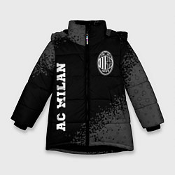 Зимняя куртка для девочки AC Milan sport на темном фоне вертикально
