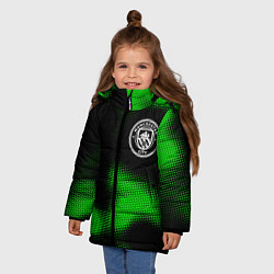 Куртка зимняя для девочки Manchester City sport halftone, цвет: 3D-черный — фото 2
