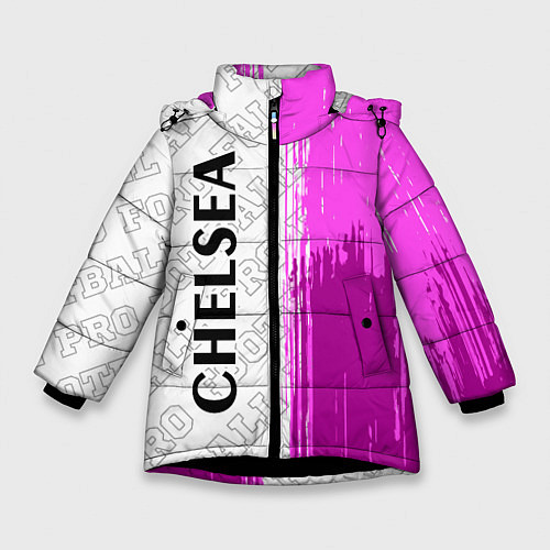 Зимняя куртка для девочки Chelsea pro football по-вертикали / 3D-Черный – фото 1
