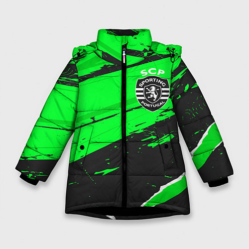 Зимняя куртка для девочки Sporting sport green / 3D-Черный – фото 1