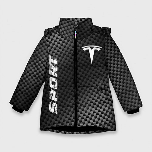 Зимняя куртка для девочки Tesla sport carbon / 3D-Черный – фото 1