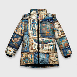 Зимняя куртка для девочки Пэчворк из Египетских мотивов