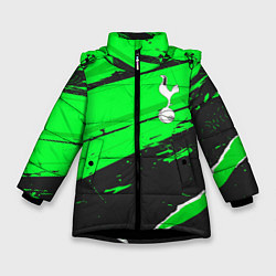 Куртка зимняя для девочки Tottenham sport green, цвет: 3D-черный