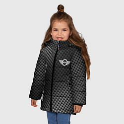 Куртка зимняя для девочки Mini sport carbon, цвет: 3D-черный — фото 2