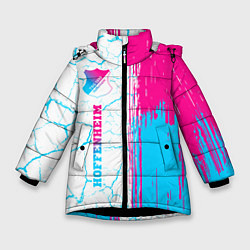 Зимняя куртка для девочки Hoffenheim neon gradient style по-вертикали