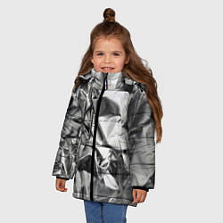 Куртка зимняя для девочки Фольгой обмотанный, цвет: 3D-красный — фото 2