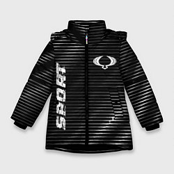 Куртка зимняя для девочки SsangYong sport metal, цвет: 3D-черный