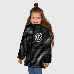 Куртка зимняя для девочки Volkswagen sport metal, цвет: 3D-черный — фото 2