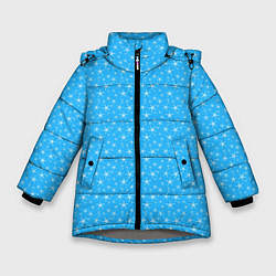 Зимняя куртка для девочки Голубой со звёздочками