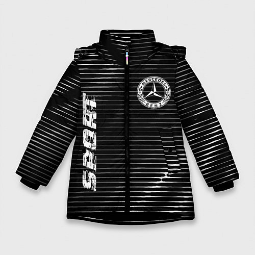 Зимняя куртка для девочки Mercedes sport metal / 3D-Черный – фото 1
