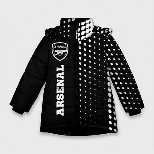 Зимняя куртка для девочки Arsenal sport на темном фоне по-вертикали / 3D-Черный – фото 1