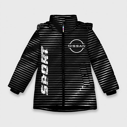 Зимняя куртка для девочки Nissan sport metal / 3D-Черный – фото 1