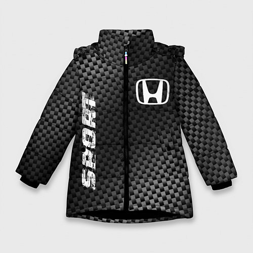 Зимняя куртка для девочки Honda sport carbon / 3D-Черный – фото 1