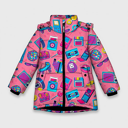 Зимняя куртка для девочки 90 s baby / 3D-Черный – фото 1