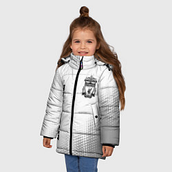 Куртка зимняя для девочки Liverpool sport на светлом фоне вертикально, цвет: 3D-черный — фото 2