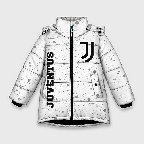 Зимняя куртка для девочки Juventus sport на светлом фоне вертикально / 3D-Черный – фото 1