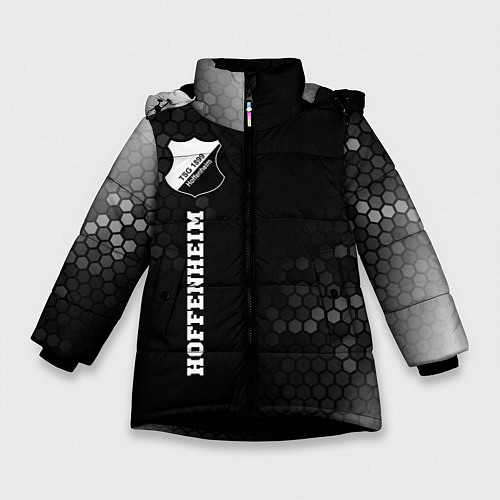 Зимняя куртка для девочки Hoffenheim sport на темном фоне по-вертикали / 3D-Черный – фото 1