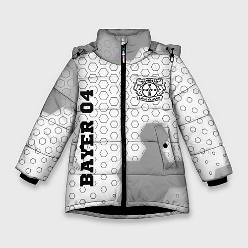 Зимняя куртка для девочки Bayer 04 sport на светлом фоне вертикально / 3D-Черный – фото 1