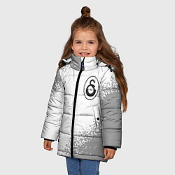 Куртка зимняя для девочки Galatasaray sport на светлом фоне вертикально, цвет: 3D-черный — фото 2