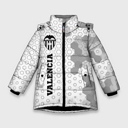 Куртка зимняя для девочки Valencia sport на светлом фоне по-вертикали, цвет: 3D-черный
