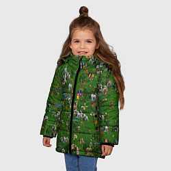 Куртка зимняя для девочки Герои 3 Карта Сопряжения, цвет: 3D-красный — фото 2