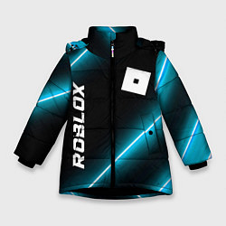 Куртка зимняя для девочки Roblox неоновые лампы, цвет: 3D-черный