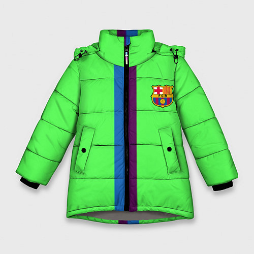 Зимняя куртка для девочки Barcelona fc sport line / 3D-Светло-серый – фото 1