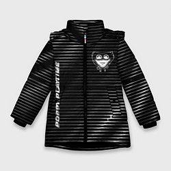 Куртка зимняя для девочки Poppy Playtime metal game lines, цвет: 3D-черный
