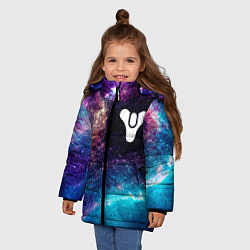Куртка зимняя для девочки Destiny space game, цвет: 3D-черный — фото 2