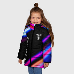 Куртка зимняя для девочки Lazio speed game lights, цвет: 3D-черный — фото 2