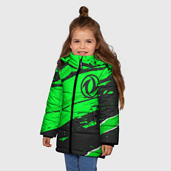 Куртка зимняя для девочки Dongfeng sport green, цвет: 3D-черный — фото 2