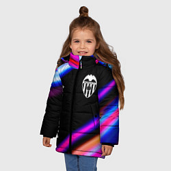 Куртка зимняя для девочки Valencia speed game lights, цвет: 3D-черный — фото 2