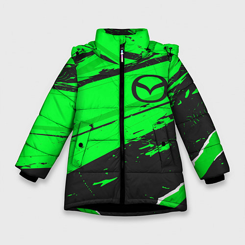Зимняя куртка для девочки Mazda sport green / 3D-Черный – фото 1
