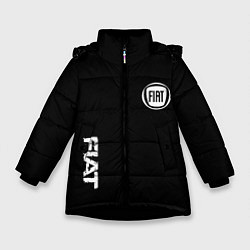 Куртка зимняя для девочки FIAT logo white auto, цвет: 3D-черный