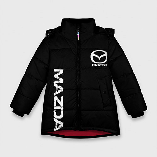 Зимняя куртка для девочки Mazda white logo / 3D-Красный – фото 1