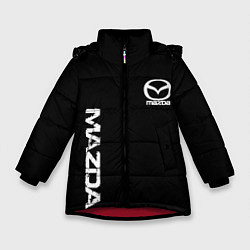 Куртка зимняя для девочки Mazda white logo, цвет: 3D-красный
