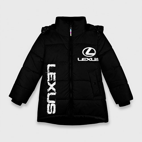 Зимняя куртка для девочки Lexus white logo auto / 3D-Черный – фото 1