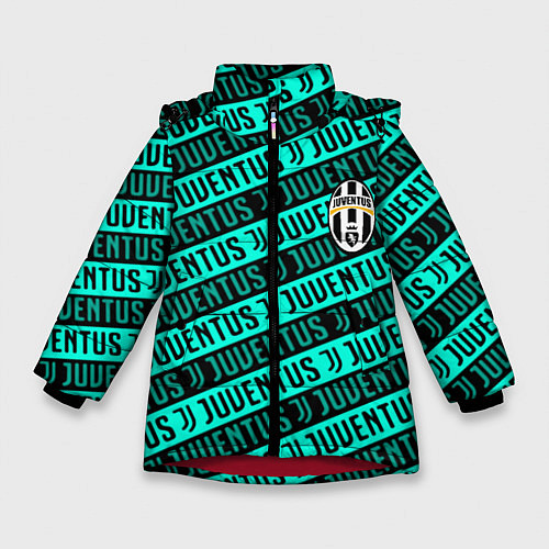 Зимняя куртка для девочки Juventus pattern logo steel / 3D-Красный – фото 1