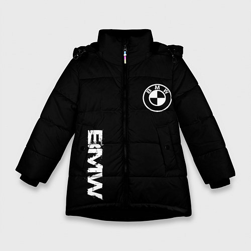 Зимняя куртка для девочки BMW logo white auto / 3D-Черный – фото 1