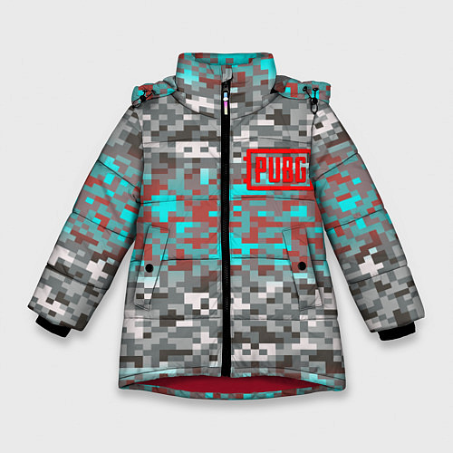 Зимняя куртка для девочки PUBG милитари / 3D-Красный – фото 1