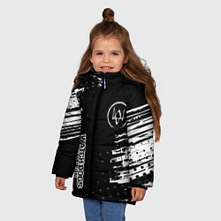 Куртка зимняя для девочки Watch dogs краски, цвет: 3D-черный — фото 2