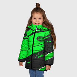 Куртка зимняя для девочки Land Rover sport green, цвет: 3D-черный — фото 2