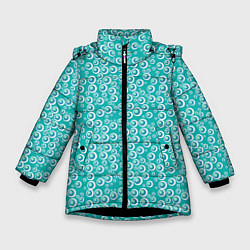 Зимняя куртка для девочки Паттерн с пузырьками
