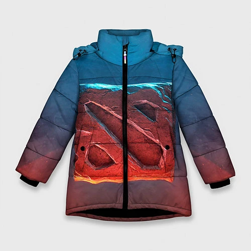 Зимняя куртка для девочки Dota 2: Symbol / 3D-Черный – фото 1