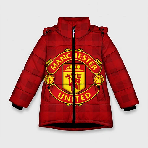 Зимняя куртка для девочки Manchester United / 3D-Черный – фото 1