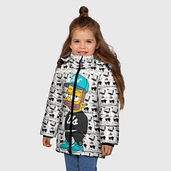 Куртка зимняя для девочки Bart Just Us, цвет: 3D-черный — фото 2
