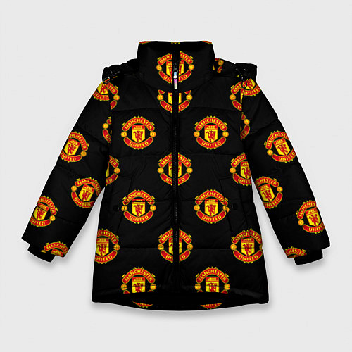 Зимняя куртка для девочки Manchester United Pattern / 3D-Черный – фото 1
