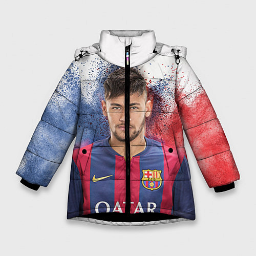 Зимняя куртка для девочки Neymar FCB / 3D-Черный – фото 1